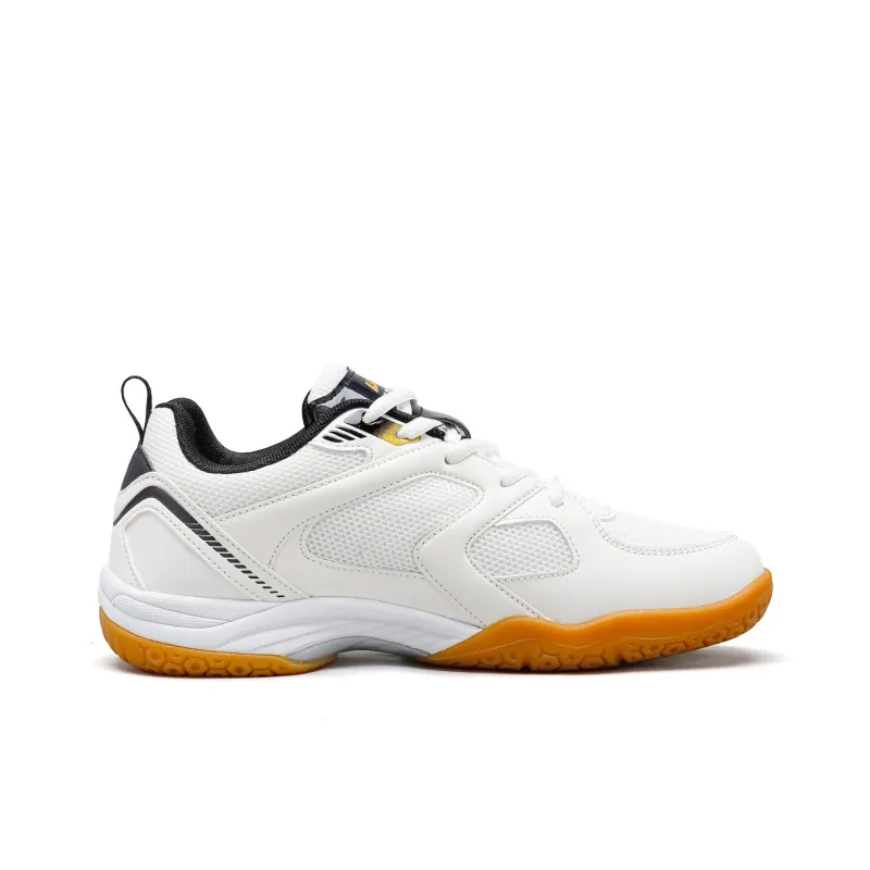 Warrior Cushioning, Slip Resistant, And Breathable Low Top Badminton Shoes Men's White-1