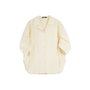 ELLE Cropped Coats Women's Beige Yellow