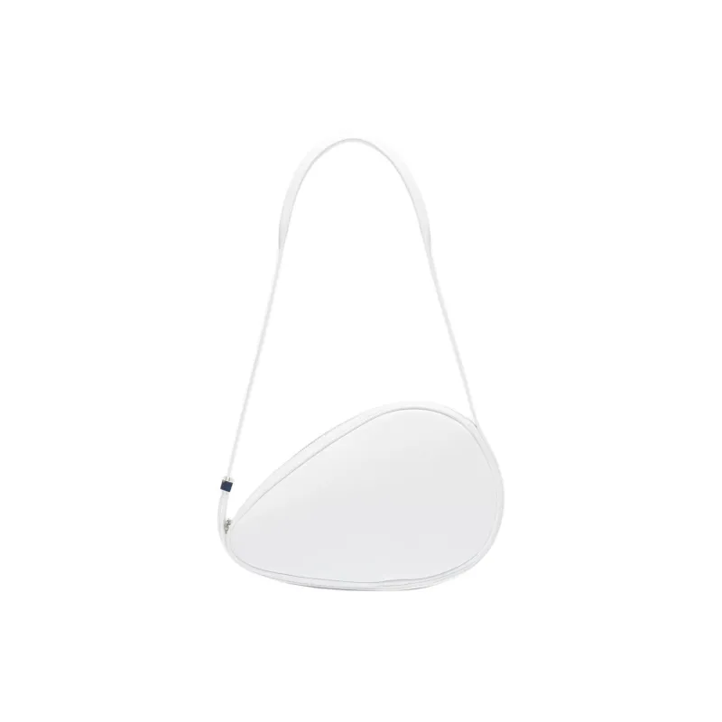 LACOSTE Cow Leather Shoulder Bag Unisex White-2