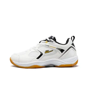 Warrior Cushioning, Slip Resistant, And Breathable Low Top Badminton Shoes Men's White