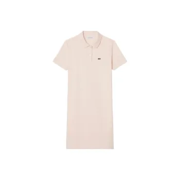 LACOSTE Short Sleeved Dress Women's Light Pink
