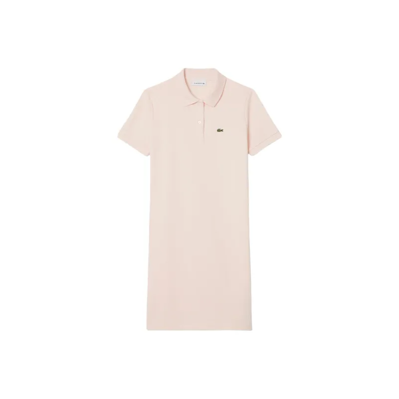 LACOSTE Short Sleeved Dress Women's Light Pink-0