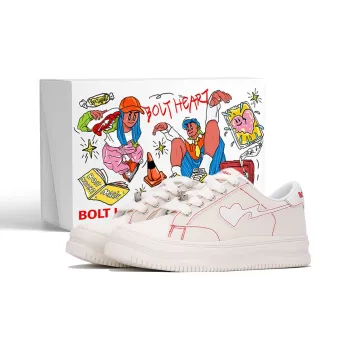 AND U Slip Resistant Height Increasing Low Top Heart Strung Skateboard Shoes Unisex
