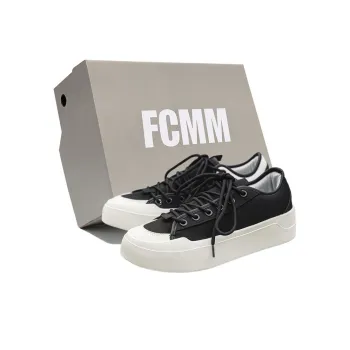FCMM Anti Slip Wear Resistant Low Top Skateboard Shoes Unisex Black