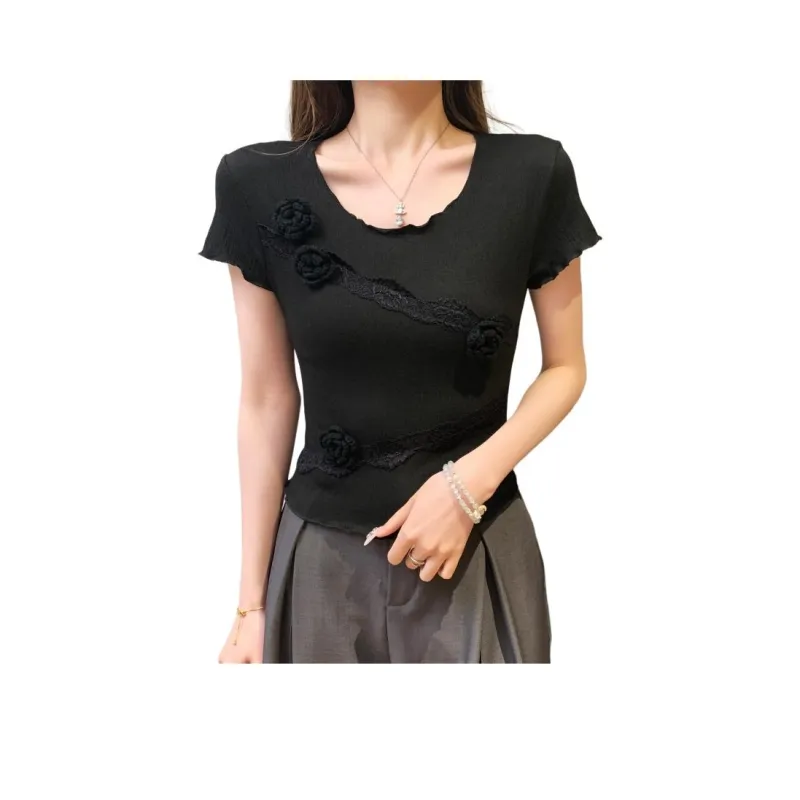 Flowers In Water T Shirt Women's-4