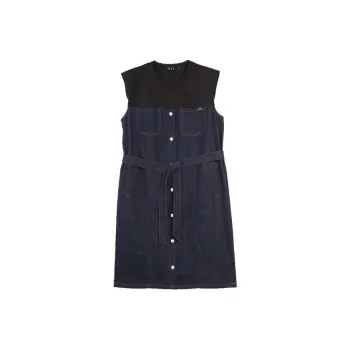 ELLE Sleeveless Dresses Women's Denim Black