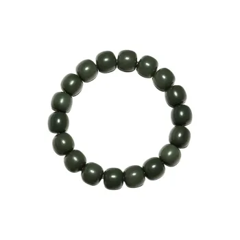 Enjoy 12mm Beaded Bracelet Green Jade Unisex