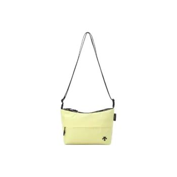 DESCENTE Brand Logo Crossbody Bag, Shoulder Bag Mini Unisex Yellow