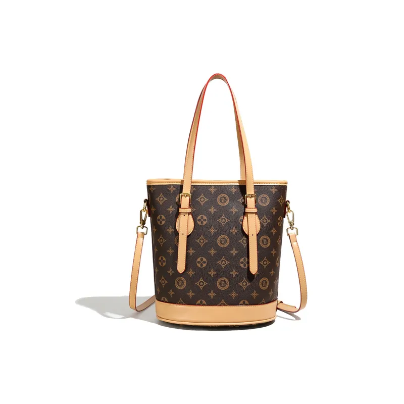 Ceion Keust PU Crossbody Bag, Shoulder Bag, Bucket Bag Regular Women's Brown/Khaki-6