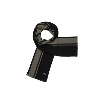 LACOSTE Wool Knit Scarves Men's Black