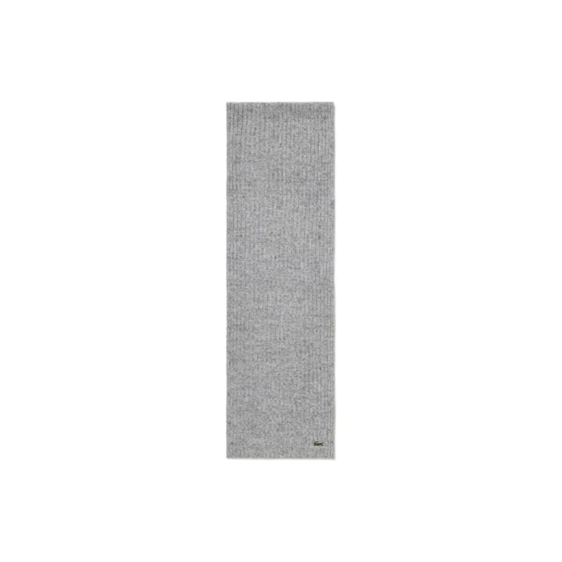 LACOSTE Wool, Acrylic Knit Scarves Men's Gray-1