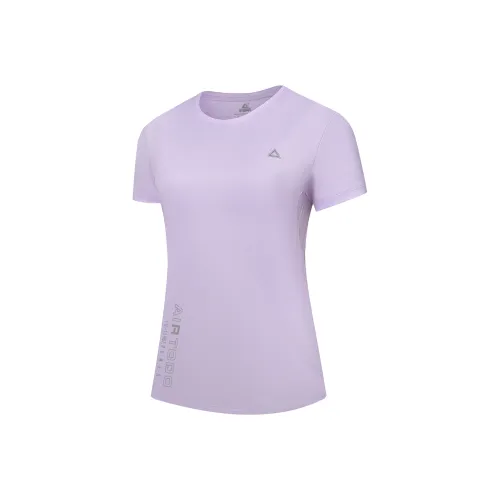 PEAK Drop Shoulder Sleeve T Shirt Women's Imitation Purple