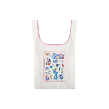 Disney Polyester Reusable Bag Shopping Bag Handbag Women's White