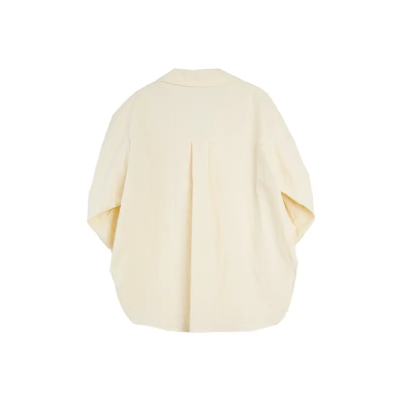 ELLE Cropped Coats Women's Beige Yellow-1