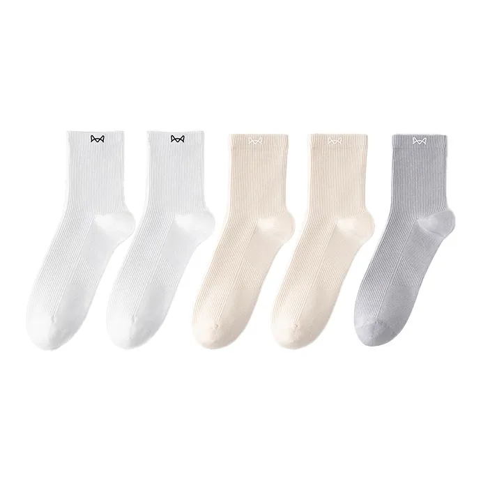MIIOW Mid Calf Socks Women's 5 Pack-12