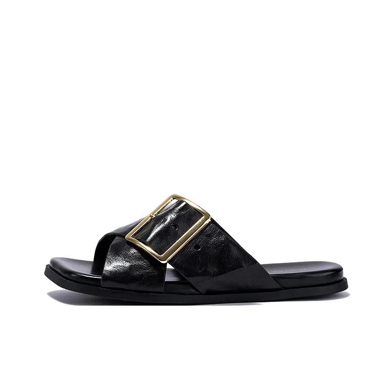 Brut Ros′e Rubber Sole Cut Out Abrasion Resistant Slide Slippers Women's-5