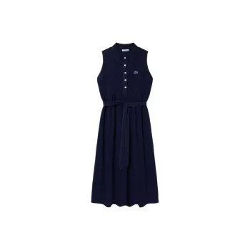 LACOSTE Sleeveless Dress Women's Marine Blue