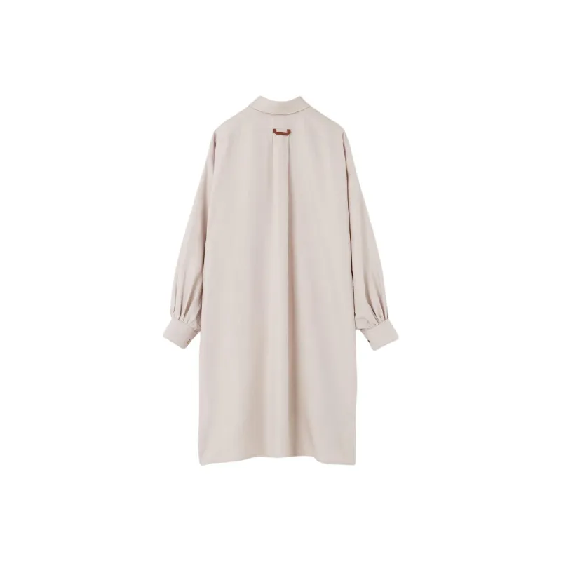Loro Piana SS25 Long Sleeved Dress Women's Gray Purple-1