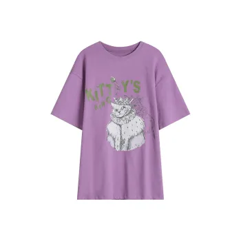LUYOUYE Drop Shoulder Sleeve T Shirt Women's