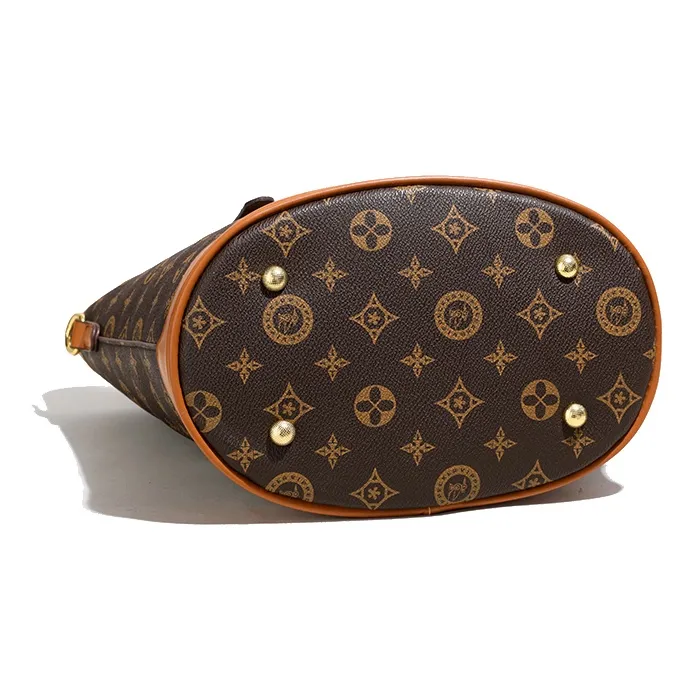 Ceion Keust PU Crossbody Bag, Shoulder Bag, Bucket Bag Regular Women's Brown/Khaki-4