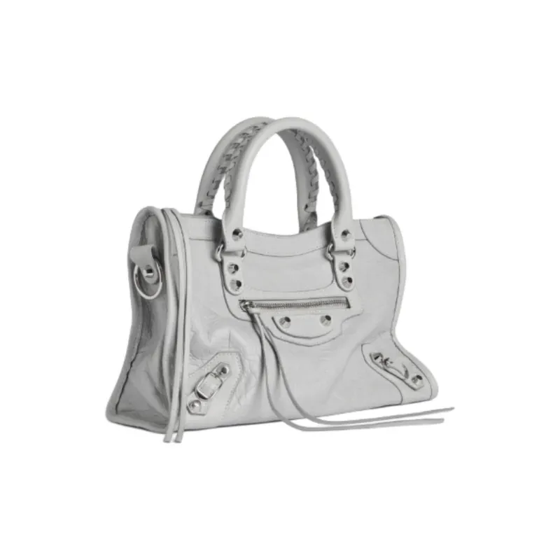 Balenciaga Le City Sheepskin Handbag Trumpets Women's Light Gray-1