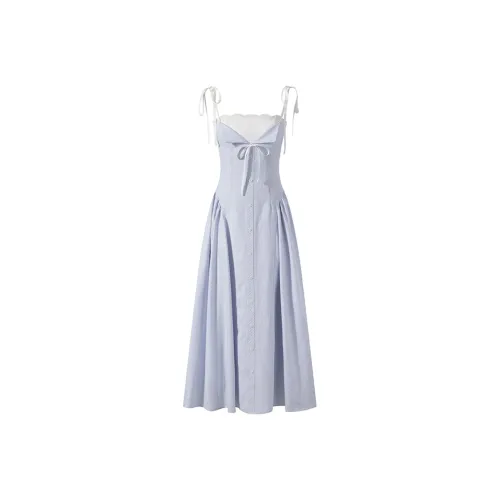 Mu Xiao Xin Slip Dresses Women's Blue