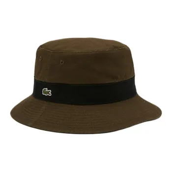 LACOSTE Cotton, Twill, Canvas Bucket Hats Men's Brown