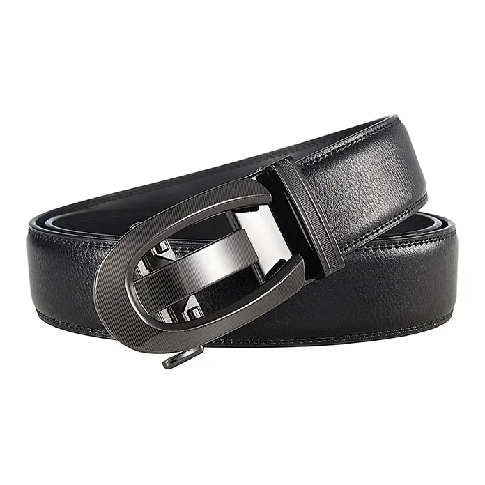 Yalu Preferred Cow Split Leather Belts Men's Width 3.5CM-2