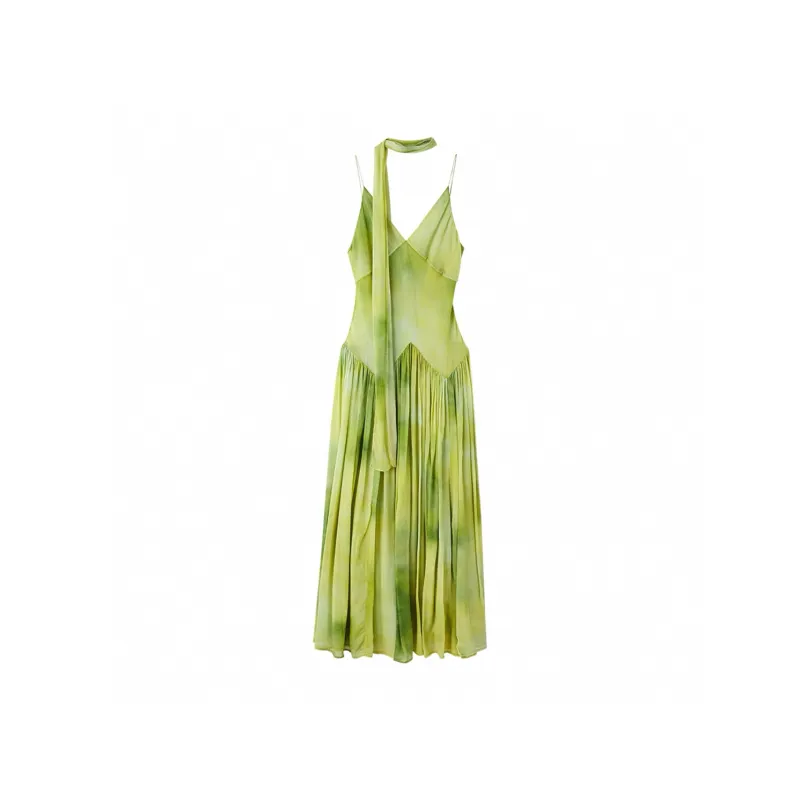 Udon House Slip Dresses Women's Green-0
