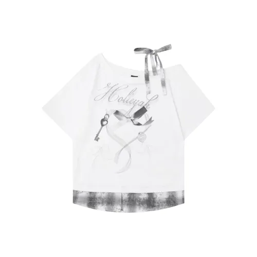 ABCMININ T Shirts Women's White