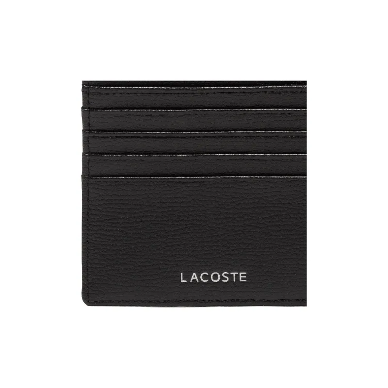 LACOSTE Cow Leather Wallet Men's Black-4