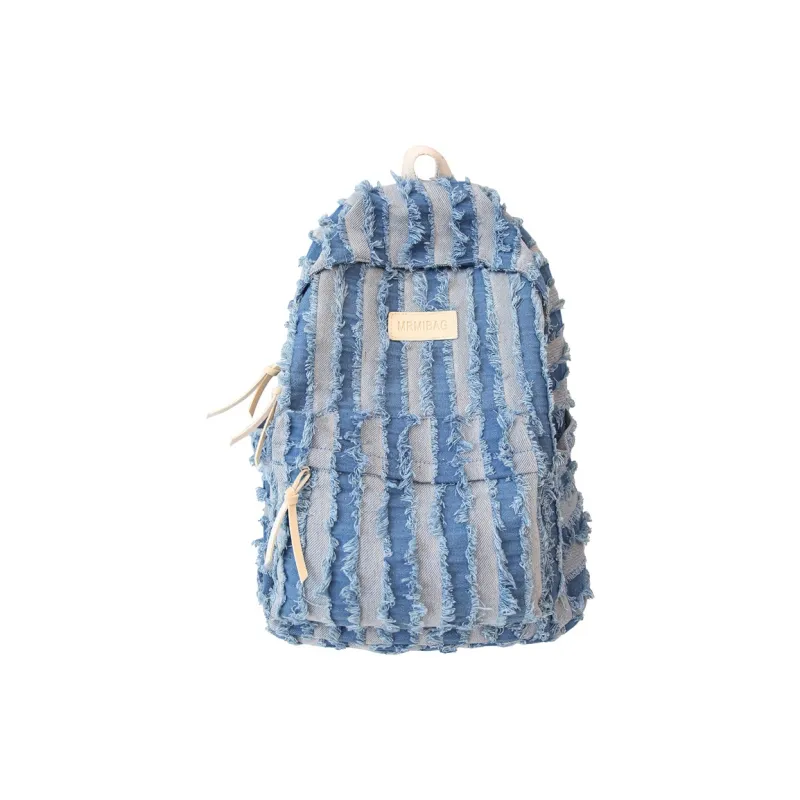 WICKBUEN Denim Backpack Unisex Black/dark Blue/blue-12