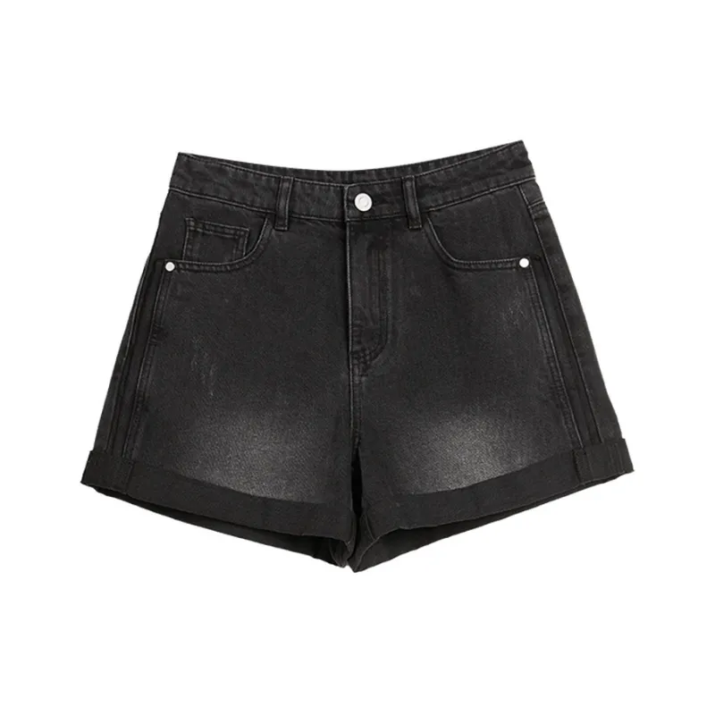 ELLE Denim Shorts Women's Dark Gray-0