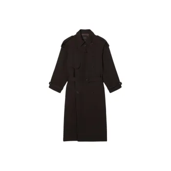 LACOSTE Trench Coat Men's Brown