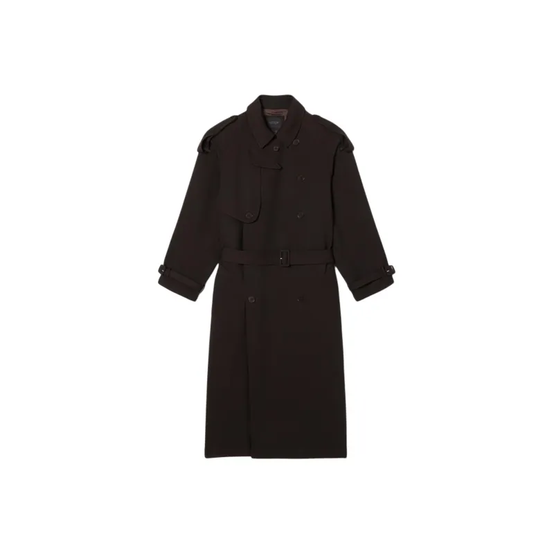 LACOSTE Trench Coat Men's Brown-0