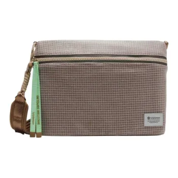 Lululemon Nylon Crossbody Bag Unisex Oak Brown/Mocha/Lime Yellow Green