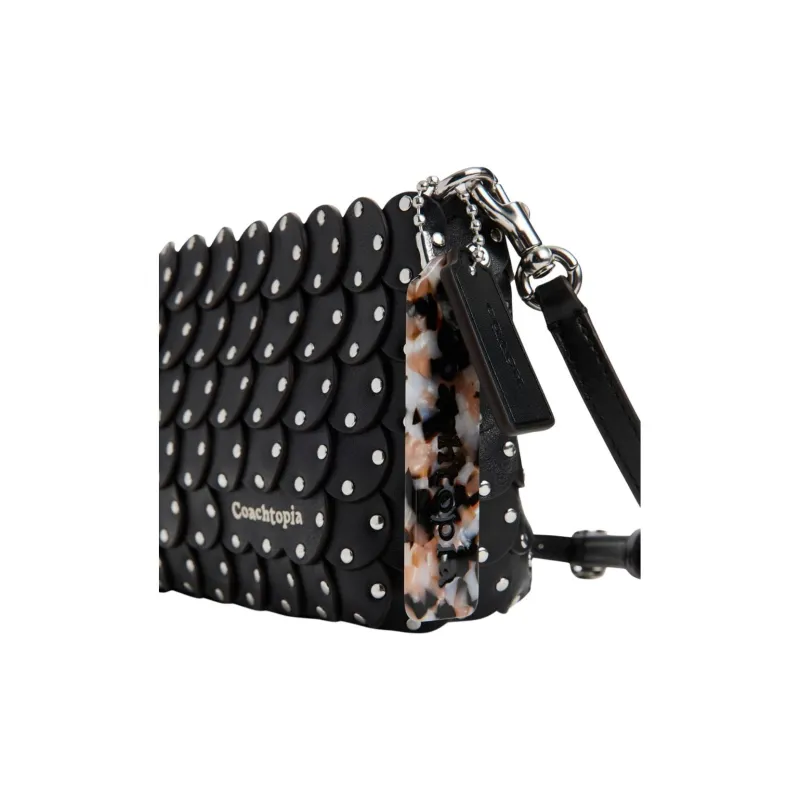 Coachtopia Leather Shoulder Bag Tubas Women's Black-6