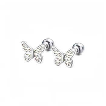 BKBU 999 Fine Silver Stud Earrings Unisex
