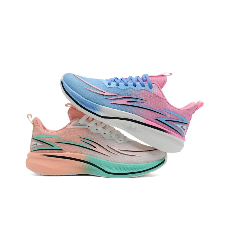 7 SEVFUN Running Shoes Unisex Low Top Blue Pink Mismatched-4