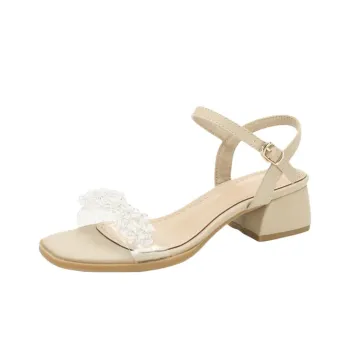 City Camel One Strap Sandals Women's Apricot