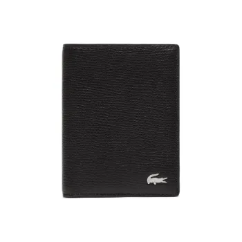 LACOSTE Cow Leather Wallet Men's Black