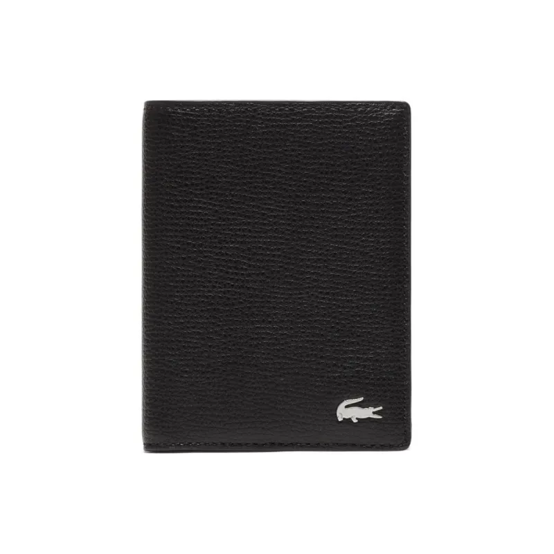 LACOSTE Cow Leather Wallet Men's Black-0