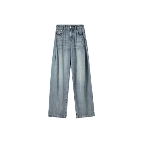 LUYOUYE Jeans Women's Cloud Smoke Blue