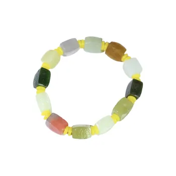 Jade Charm Yao Hetian Jade Bracelets White Jade/Pale Greenish White Jade Unisex