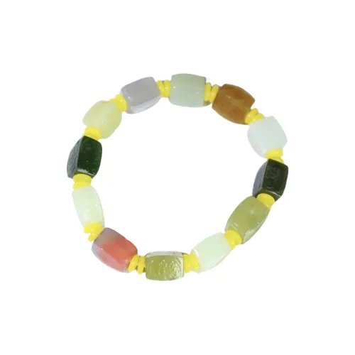 Jade Charm Yao Hetian Jade Bracelets White Jade/Pale Greenish White Jade Unisex