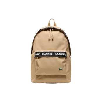 LACOSTE Polyester Backpack Unisex Beige