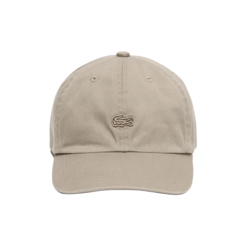 LACOSTE Cotton Canvas Baseball Caps Men's Beige-0