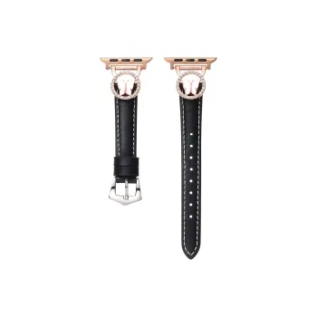 KVZUVUU Apple Compatibility Watch Band Cowhide Leather Material