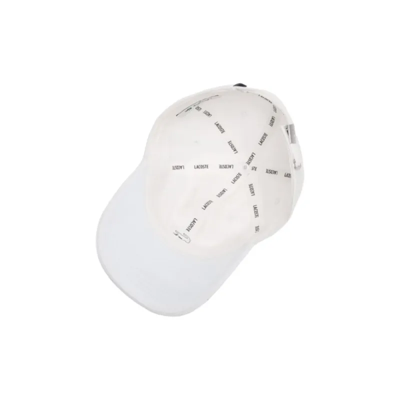 LACOSTE Cotton Twill Baseball Caps Men's White-3
