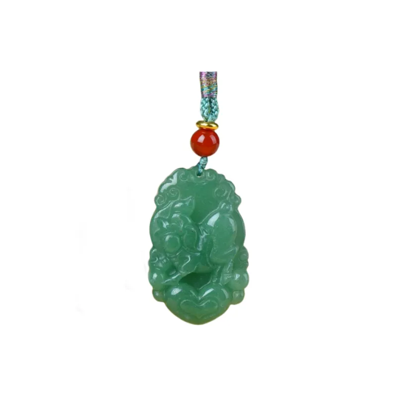Jing Ruyu Aventurine Necklaces Unisex-11
